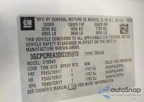 2013 Chevrolet Silverado C1500 Ls from USA, damaged, VIN 3GCPCREA3DG285970